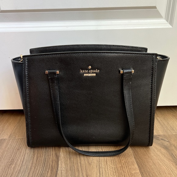 Kate Spade Black Leather Small Geraldine Patterson Drive Medium Size Handbag - Picture 6 of 15